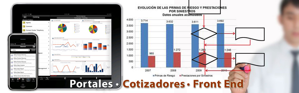 PORTALES, COTIZADORES, FRONT_END, INTELIGENCIA DE
NEGOCIOS, CONSULTORIA DE SOFTWARE.